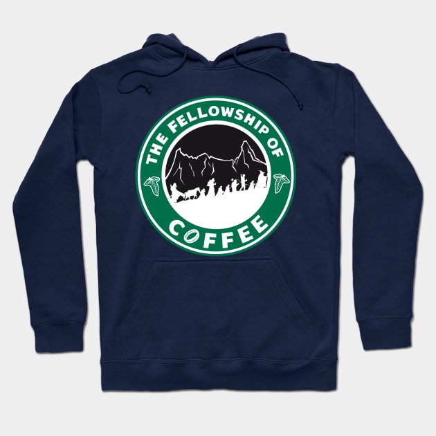 The Fellowship of Coffee Hoodie by hammyclasing